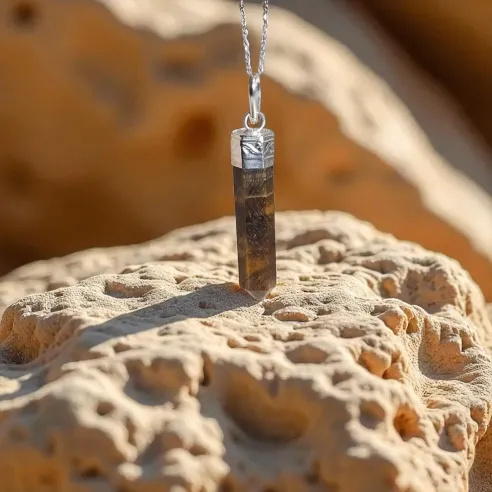 Pendentif Oeil de Tigre Pointe – Protection & Confiance