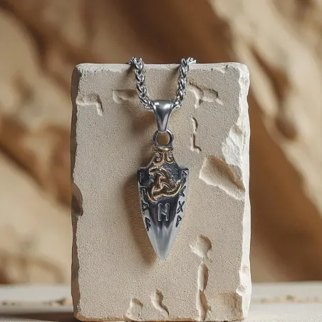 Collier Viking Runes Flèche - Protection et courage