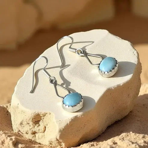 Boucles d'oreilles Larimar Blue| latelierdessens.com