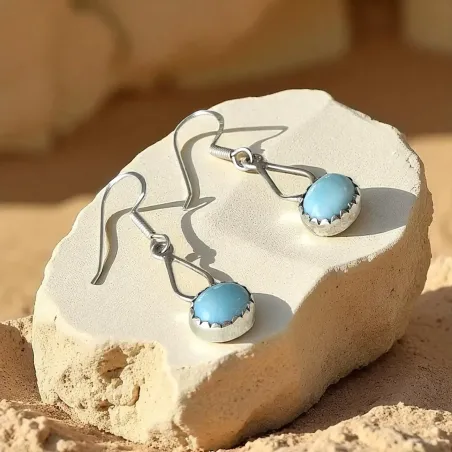 Boucles d'oreilles Larimar Blue| latelierdessens.com
