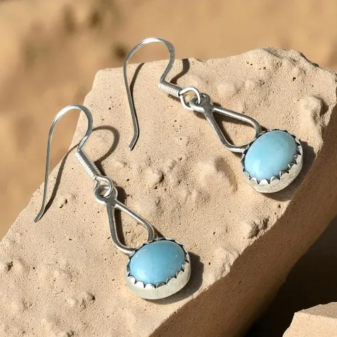 Boucles d'oreilles Larimar Blue| latelierdessens.com