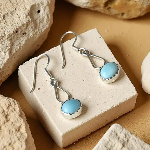 Boucles d'oreilles Larimar Blue| latelierdessens.com