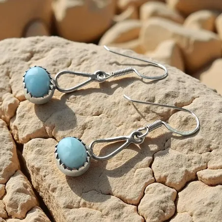 Boucles d'oreilles Larimar Blue| latelierdessens.com