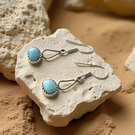 Boucles d'oreilles Larimar Blue| latelierdessens.com