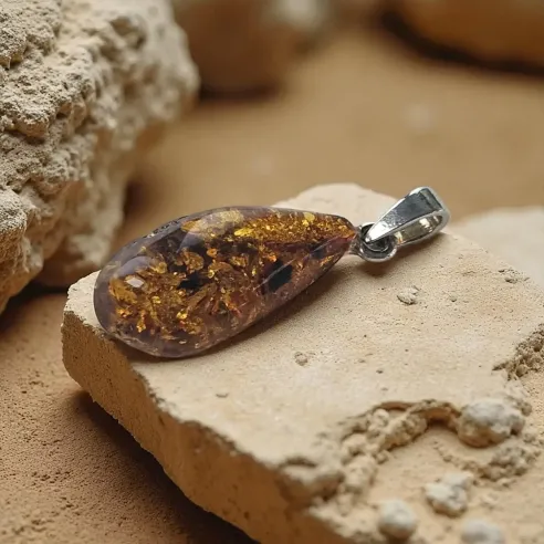 Pendentif ambre baltique – énergie solaire & bijou naturel