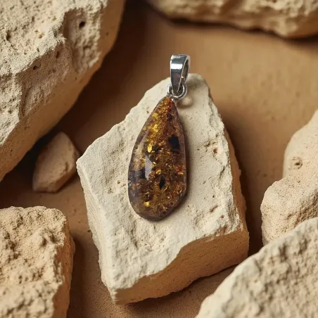 Pendentif ambre baltique – énergie solaire & bijou naturel