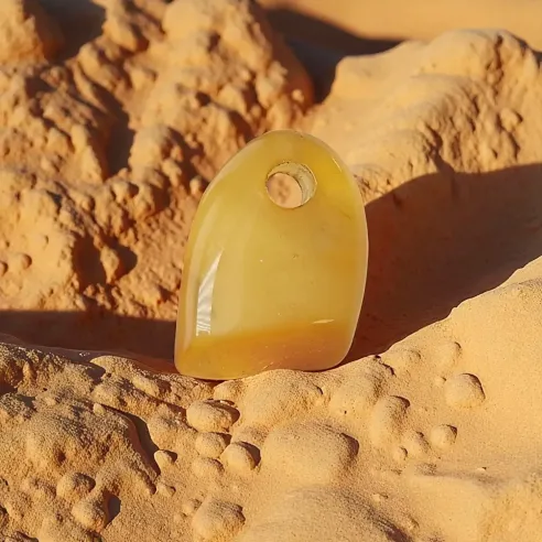 Pendentif ambre naturel – Énergie solaire & protection