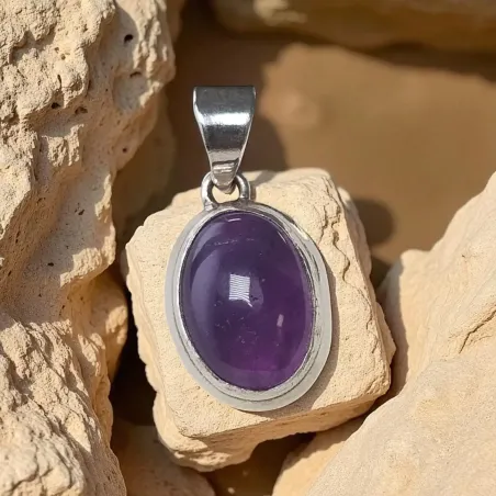 Pendentif améthyste argent – apaisant & élégant