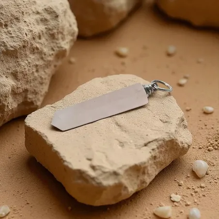 Pendentif Quartz Rose Pointe – Pierre de tendresse, guérison