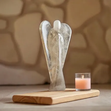 Ange en Quartz fumé - pierre ornementale
