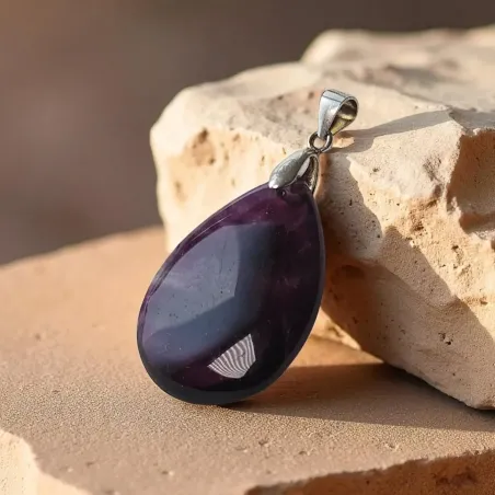 Pendentif Fluorite Goutte – Pierre de Clarté & Protection