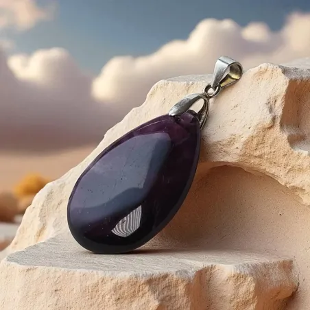 Pendentif Fluorite Goutte – Pierre de Clarté & Protection