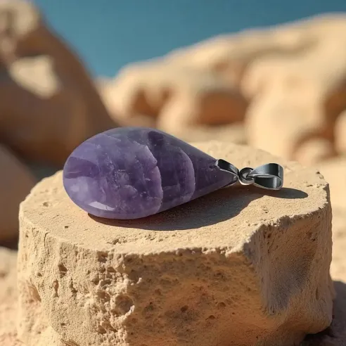 Pendentif améthyste goutte – Sérénité et pierre spirituelle