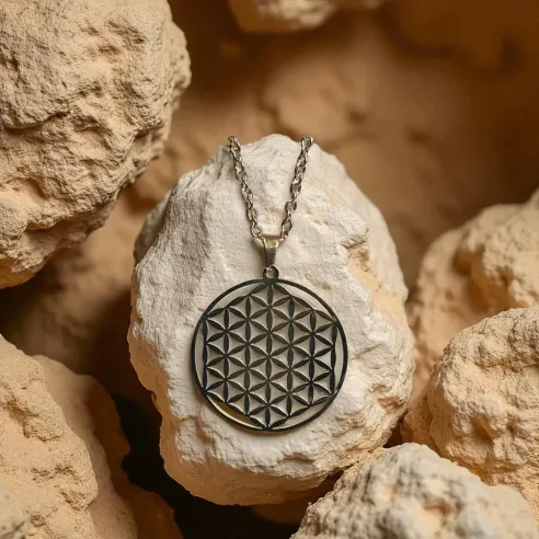 Pendentif Fleur de Vie – Harmonie et géométrie sacrée