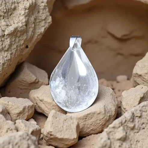 Pendentif en Cristal de Roche – amplificateur d'énergie