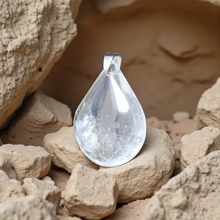 Pendentif en Cristal de Roche – amplificateur d'énergie