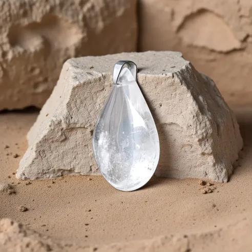 Pendentif en Cristal de Roche – amplificateur d'énergie