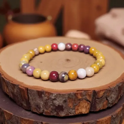 Bracelet en mokaïte – ancrage et vitalité intérieure