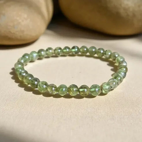 Bracelet en Péridot Naturel – Vitalité & Harmonie