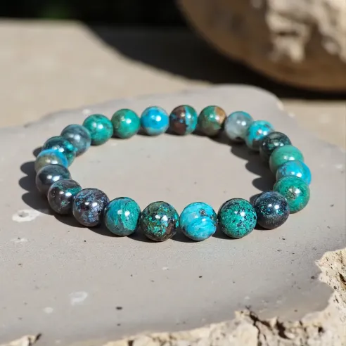 Bracelet en Chrysocolle – Douceur & Expression du cœur