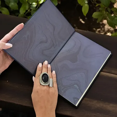 Grimoire Astrologique Bleu – Carnet ésotérique en similicuir