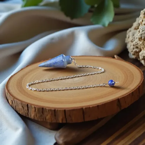 Pendule Goutte Lapis Lazuli – Radiesthésie & Sagesse Intuitive