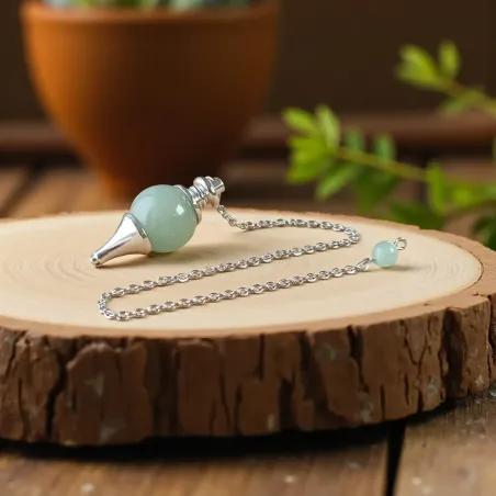 Pendule Boule Aventurine – Radiesthésie & Équilibre Émotionnel