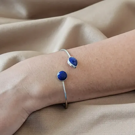 Jonc Lapis Lazuli et Argent – Sagesse & Expression Sacrée