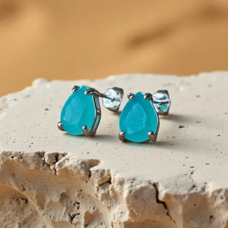 Boucles d’oreilles amazonite larme – Élégance & sérénité