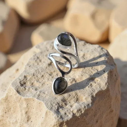 Bague labradorite – intuition & protection