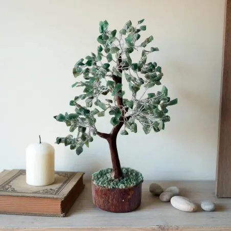 Arbre du bonheur en Aventurine - abondance et amour