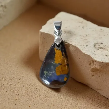 Pendentif en Opale Boulder – Pierre Naturelle d’Australie