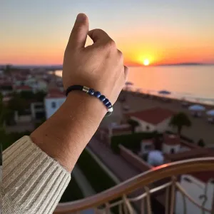 Bracelet cuir et Lapis-Lazuli – Intuition ancrée