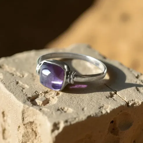 Bague Neptune Améthyste – Sagesse & Paix Intérieure