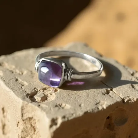 Bague Neptune Améthyste – Sagesse & Paix Intérieure