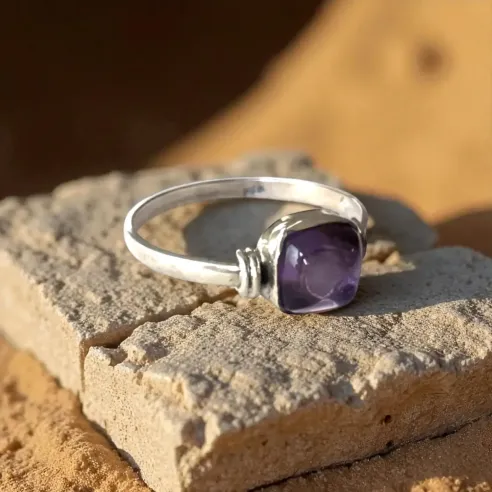 Bague Neptune Améthyste – Sagesse & Paix Intérieure