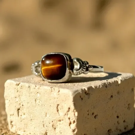 Bague Nora Oeil de Tigre – Protection & Confiance