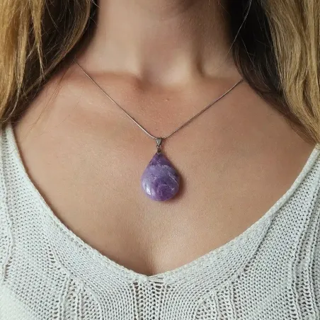 Pendentif améthyste goutte – Sérénité et pierre spirituelle