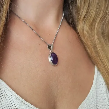 Pendentif améthyste argent – apaisant & élégant