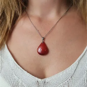 Pendentif Cornaline petite Goutte – Vitalité & créativité