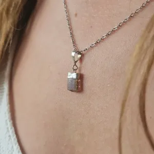 Pendentif Tourmaline Marron/Violet – Équilibre et ancrage