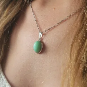 Pendentif en Jade naturelle ovale