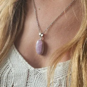 Pendentif en Kunzite ovale – Amour inconditionnel