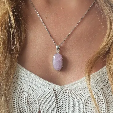 Pendentif en Kunzite ovale – Amour inconditionnel