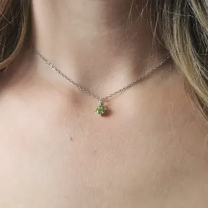 Pendentif Péridot Argent – Pierre de cœur et d’ancrage