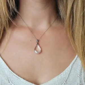Pendentif Cristal de Roche Goutte – Clarté et énergie pure