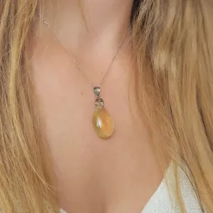 Pendentif Citrine Naturelle – abondance et énergie solaire