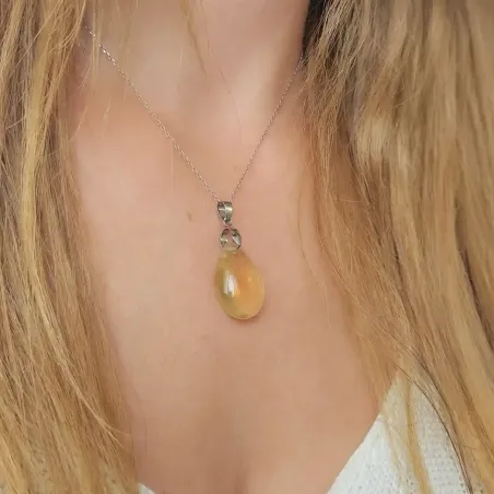 Pendentif Citrine Naturelle – abondance et énergie solaire