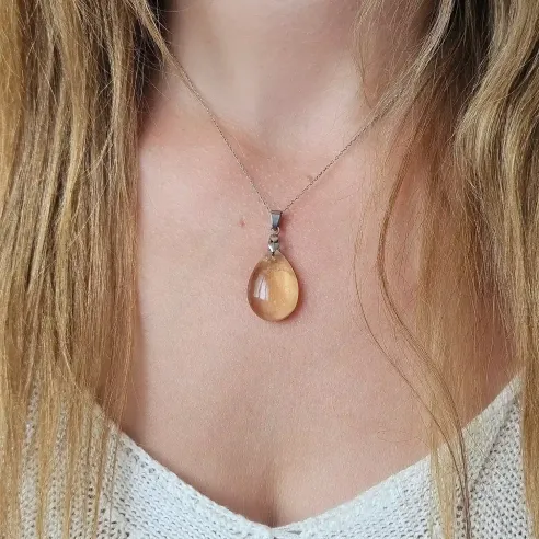Pendentif Citrine Naturelle – abondance et énergie solaire