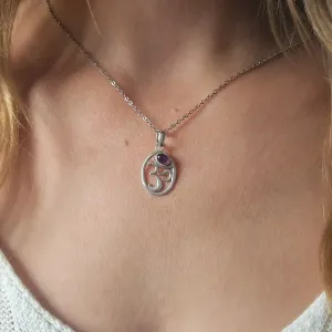 Pendentif OM Améthyste Argent 925 – Bijou spirituel et énergétique